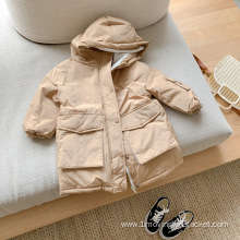 Children's Hooded Down Jacket Cartoon Design